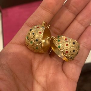 Vintage 14k dome earrings